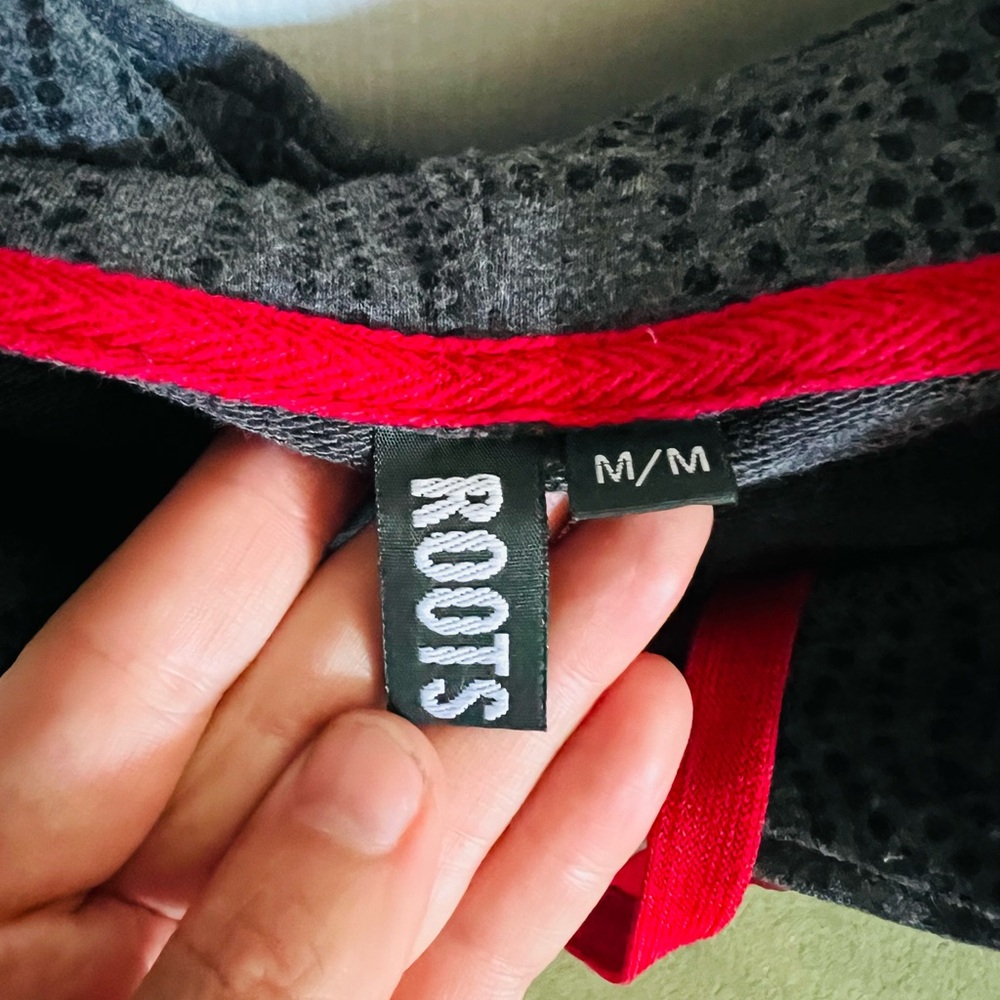 Roots Women’s Charcoal and Scarlet Hoodie and Pants Set
